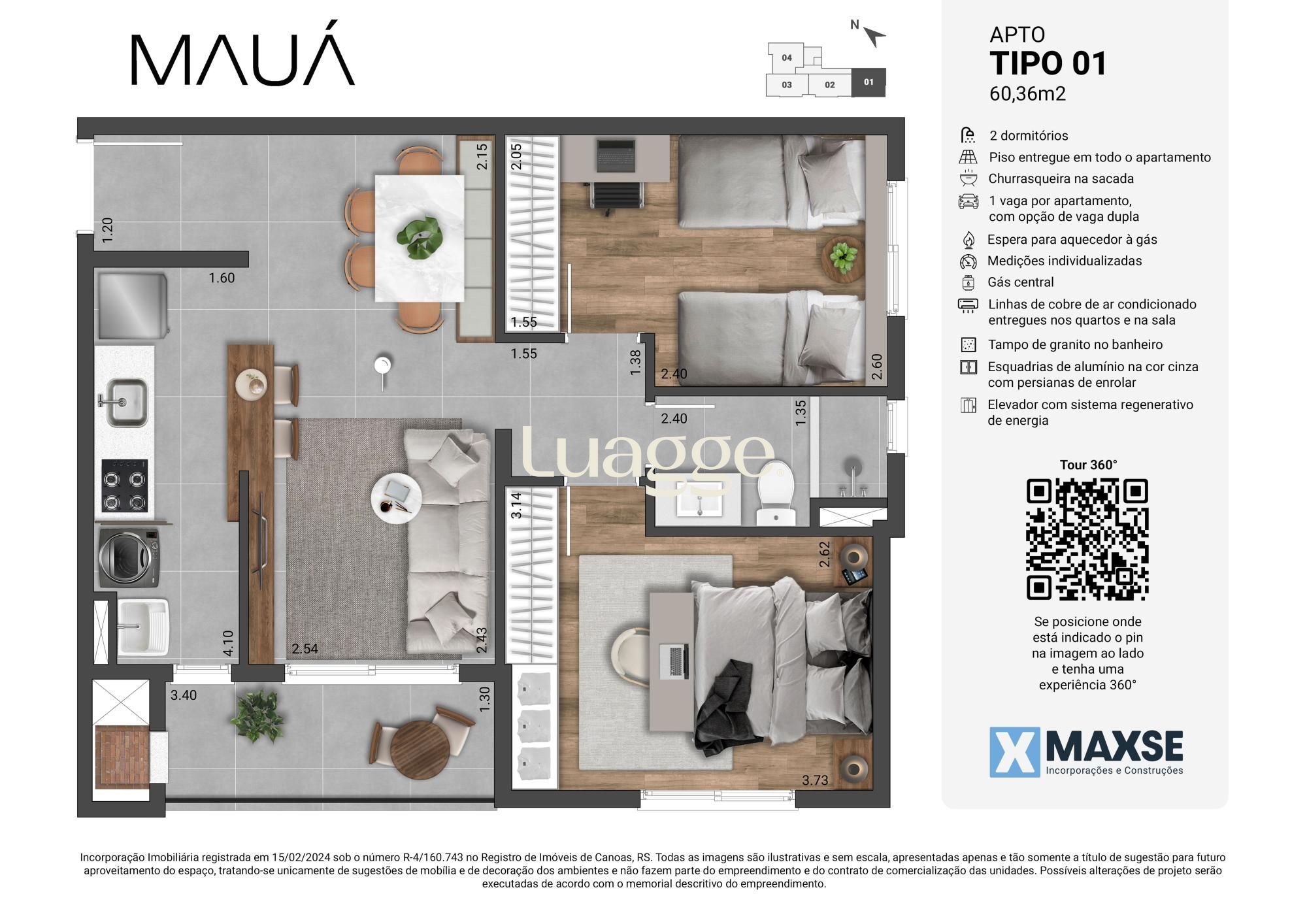 Apartamento, 2 quartos, 61 m² - Foto 3