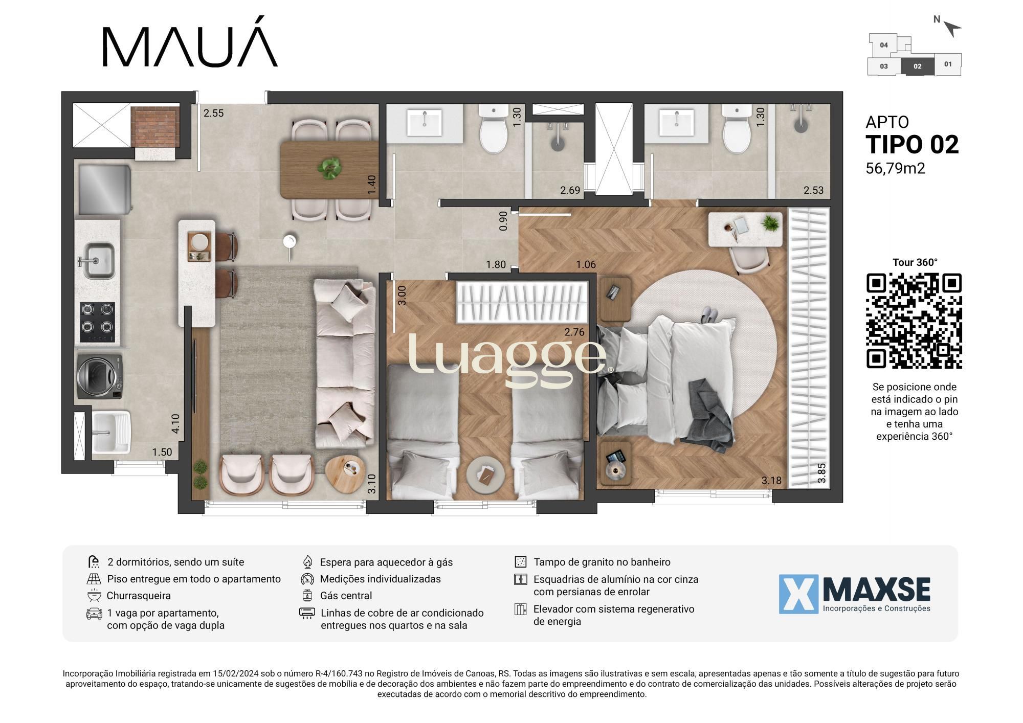Apartamento à venda com 2 quartos, 57m² - Foto 11
