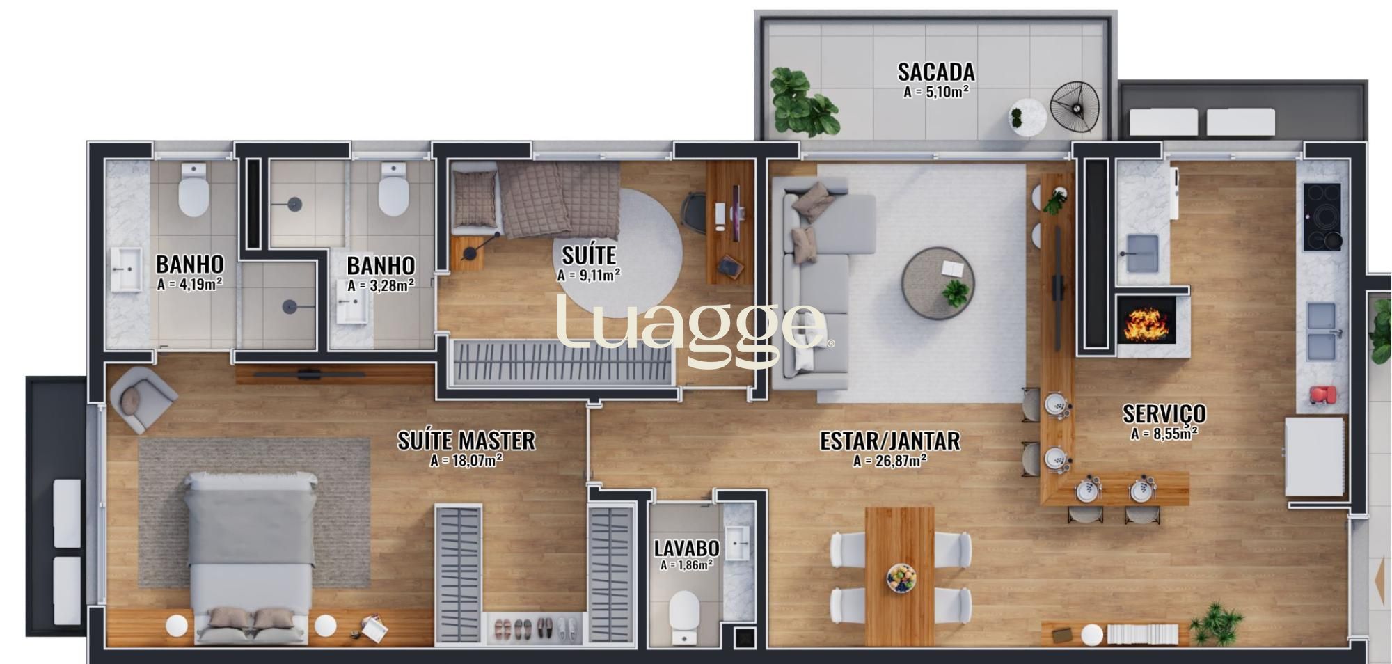 Apartamento à venda com 2 quartos, 98m² - Foto 2
