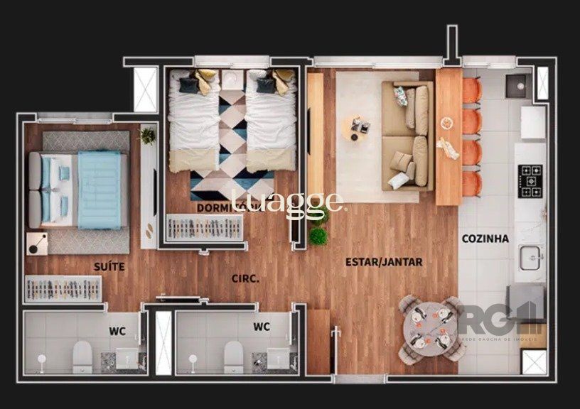 Apartamento à venda com 2 quartos, 53m² - Foto 8