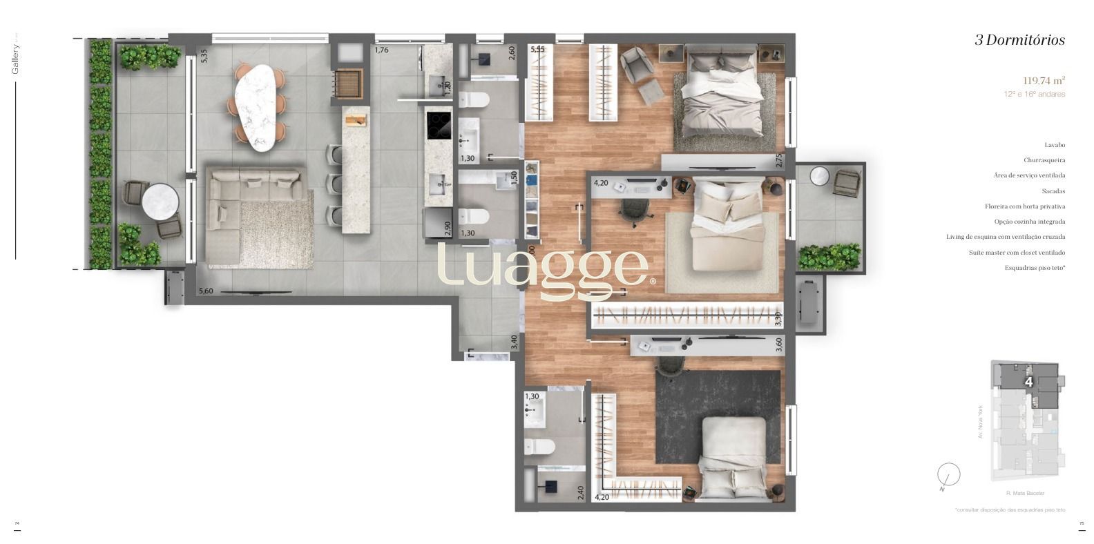 Apartamento, 3 quartos, à venda, 120 m², Auxiliadora - Porto Alegre — foto 2