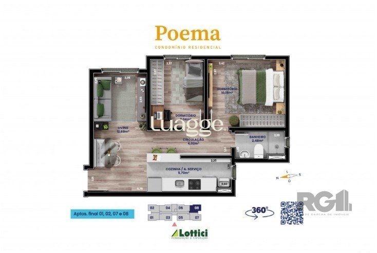 Apartamento à venda com 2 quartos, 51m² - Foto 21