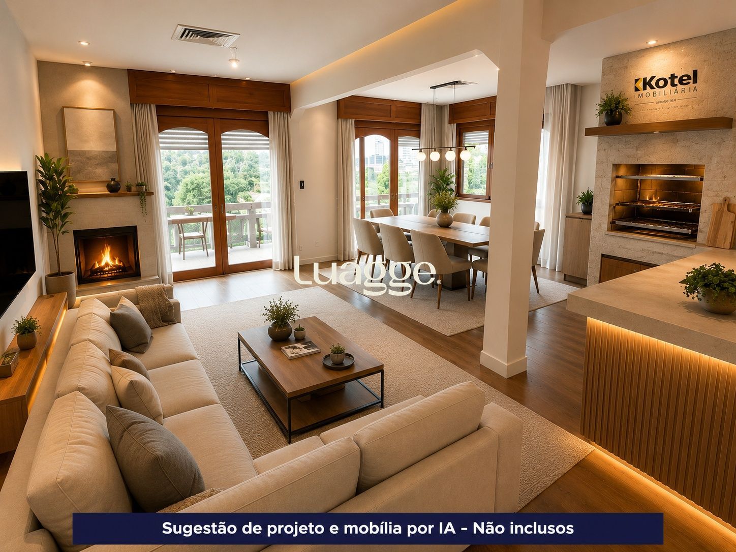 Sugestão de decoração por IA - Mobílias e projetos NÃO INCLUSOS