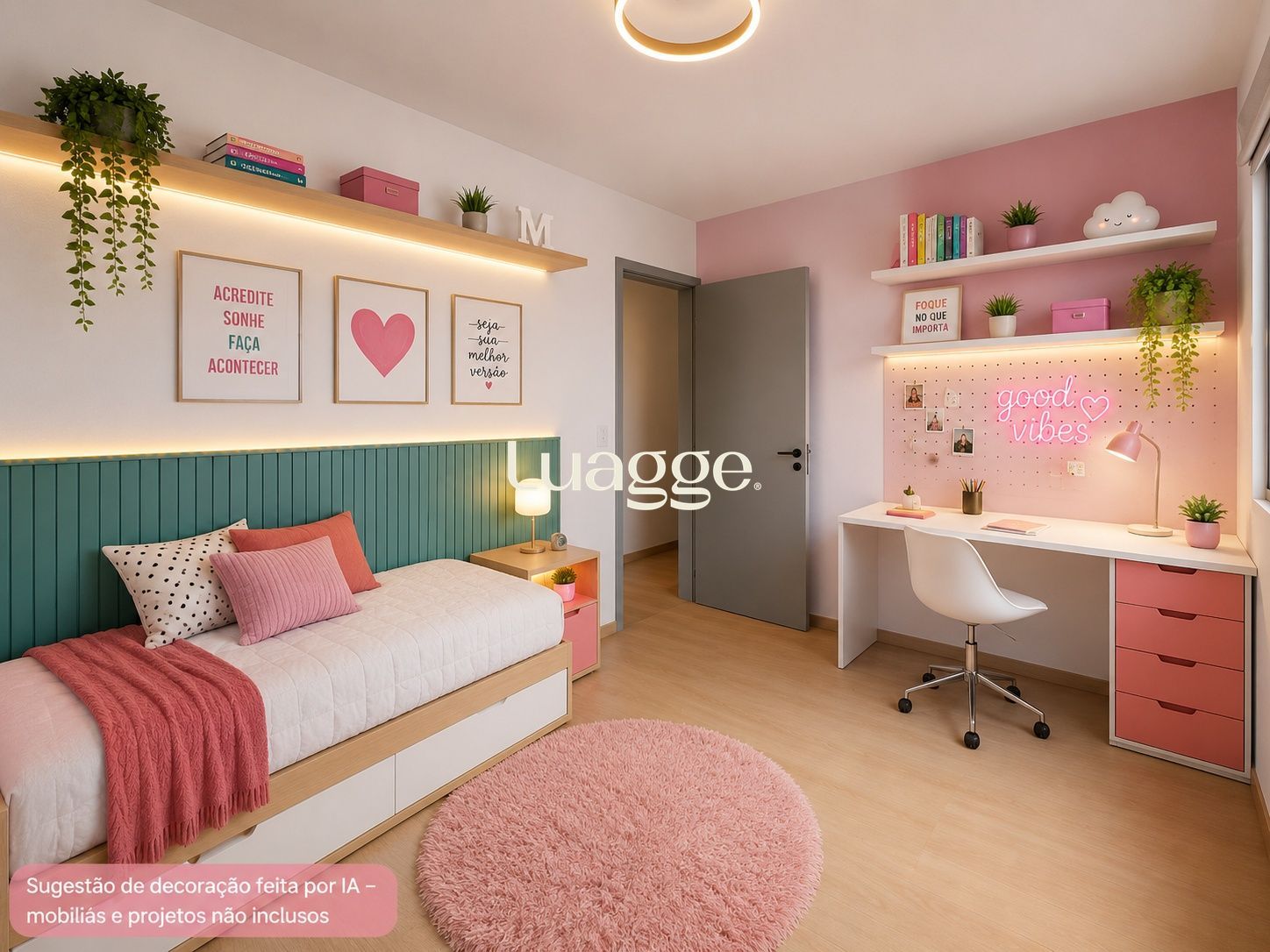 Sugestão de decoração por IA - Mobílias e projeto NÃO inclusos