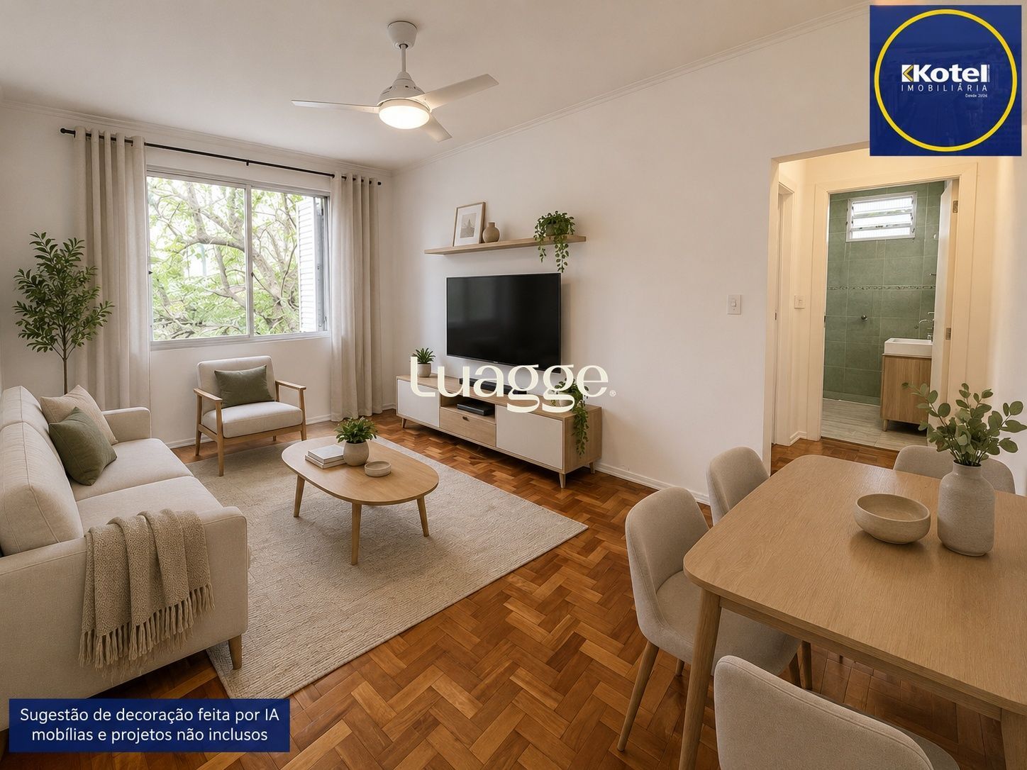 Sugestão de decoração e mobília por IA - Não inclusos