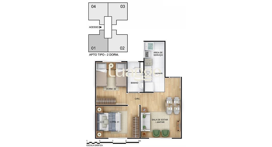 Apartamento, 2 quartos, 42 m² - Foto 27