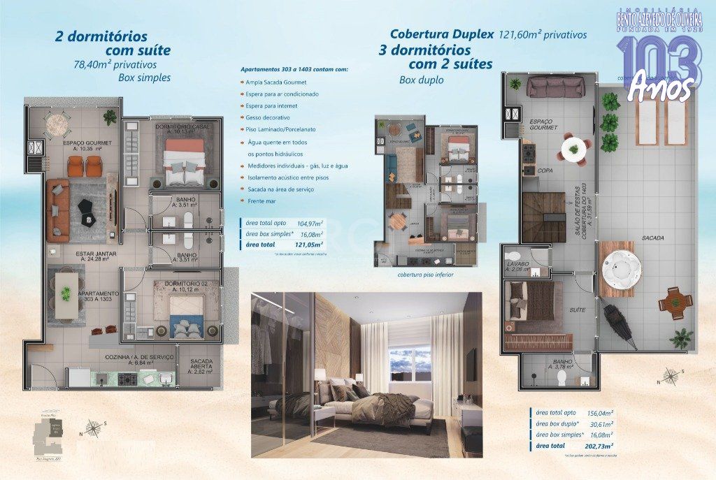 Cobertura, 3 quartos, 121 m² - Foto 8