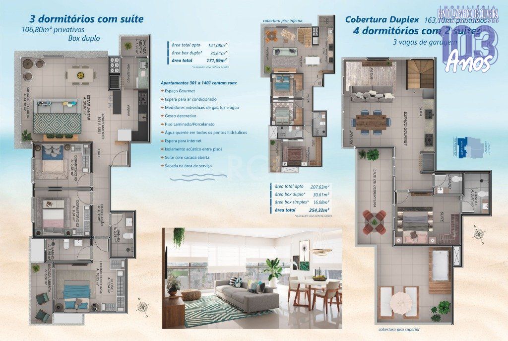 Cobertura, 3 quartos, 121 m² - Foto 4
