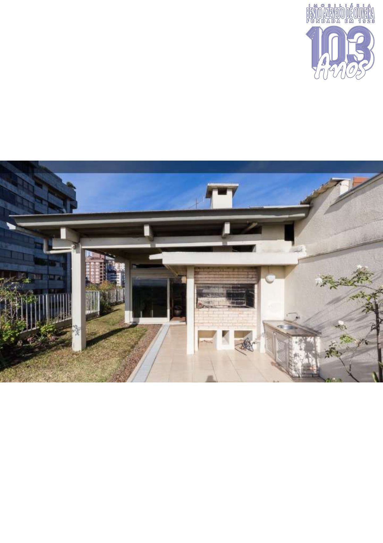 Terraço com espaço churrasco