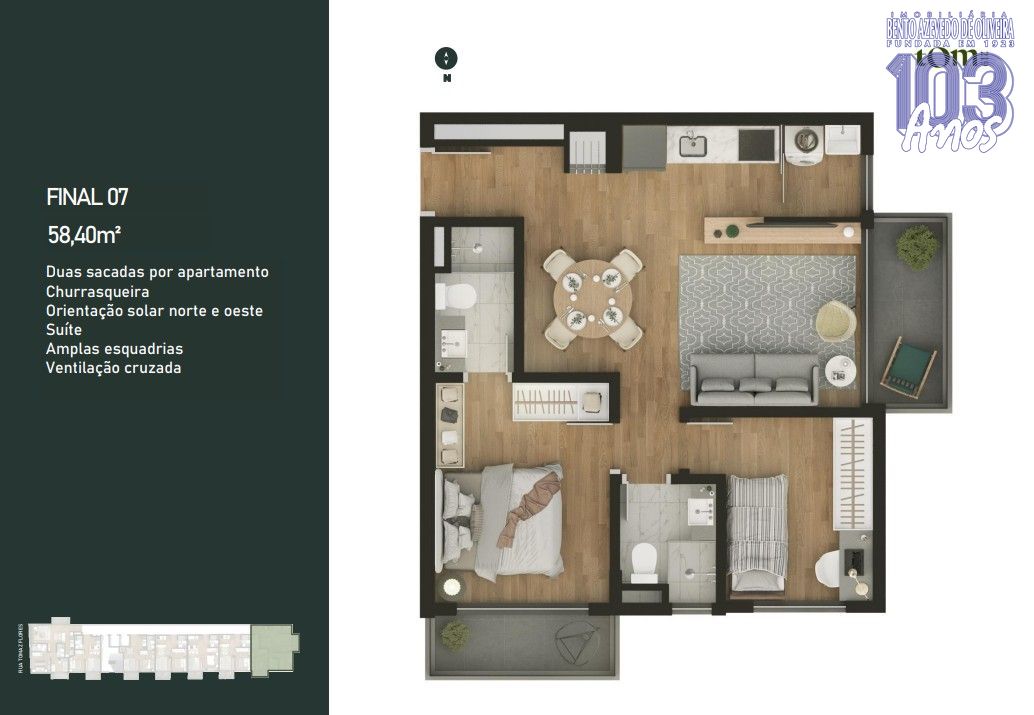Apartamento, 1 quarto, 53 m² - Foto 21