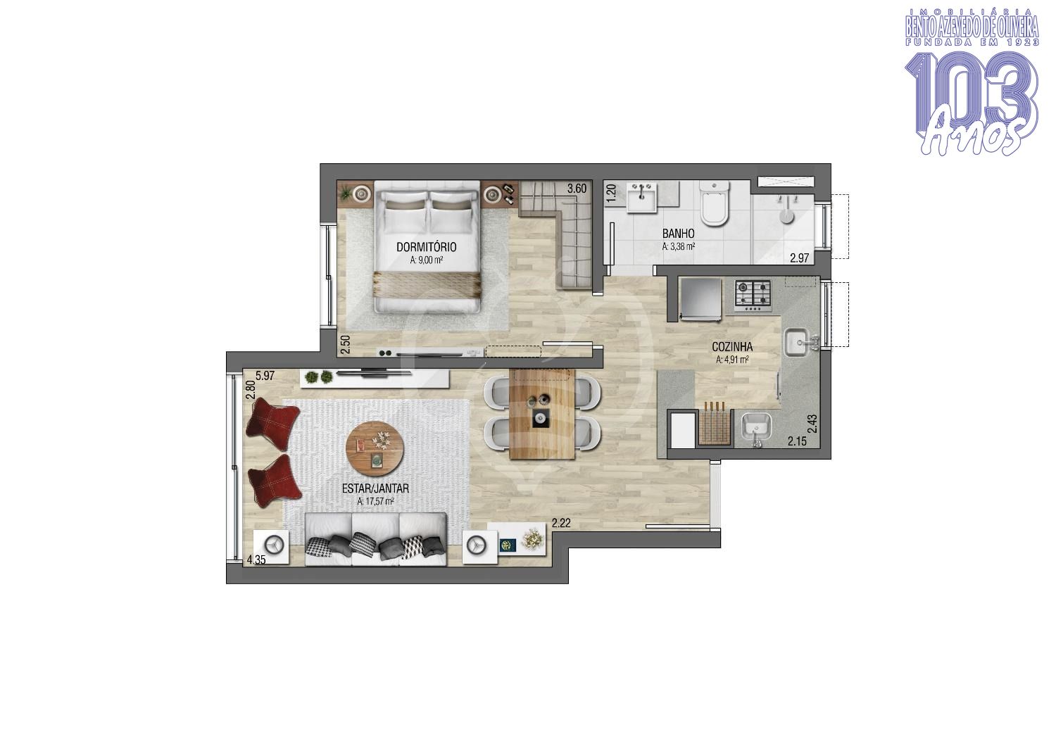 Apartamento, 1 quarto, 42 m² - Foto 25