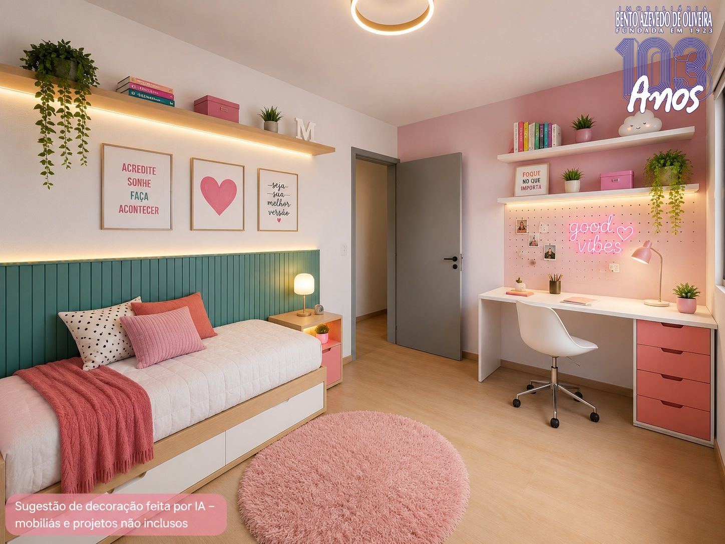 Sugestão de decoração por IA - Mobílias e projeto NÃO inclusos