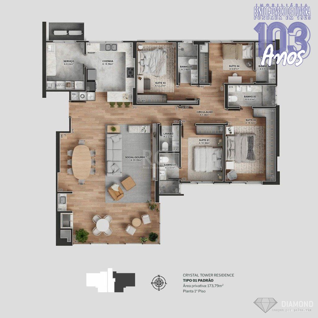 Apartamento, 4 quartos, 173 m² - Foto 31