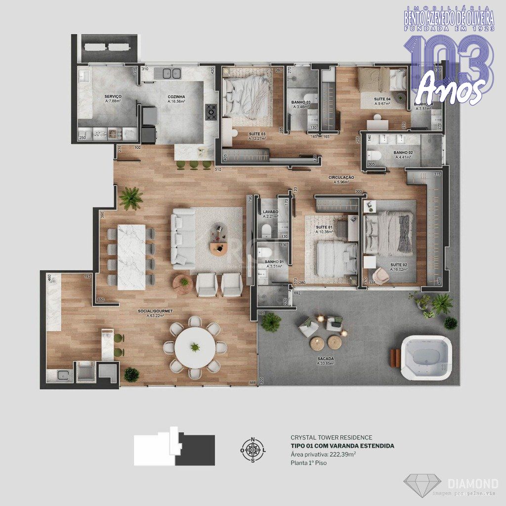 Apartamento, 4 quartos, 222 m² - Foto 31