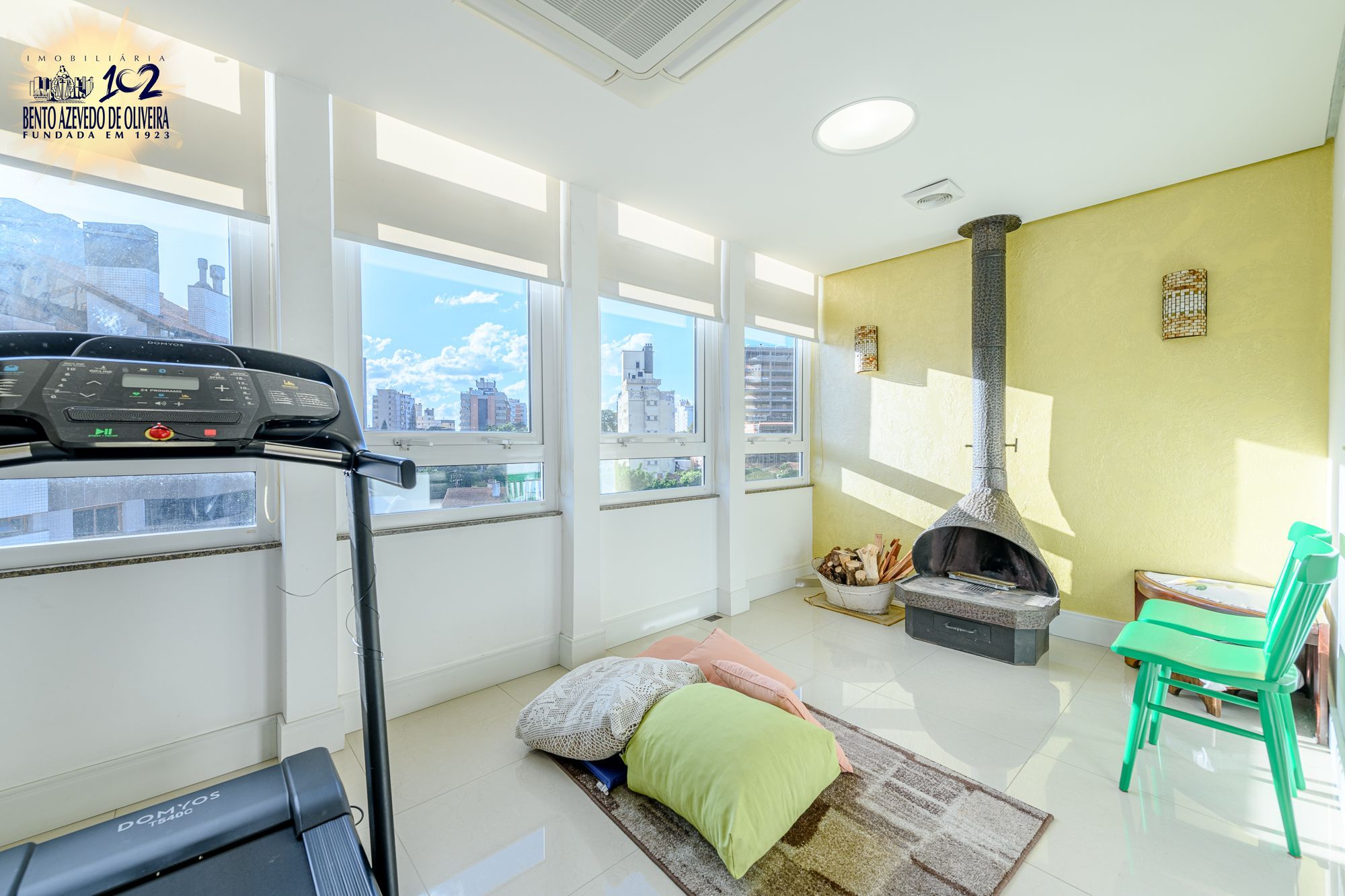 Lareira na cobertura