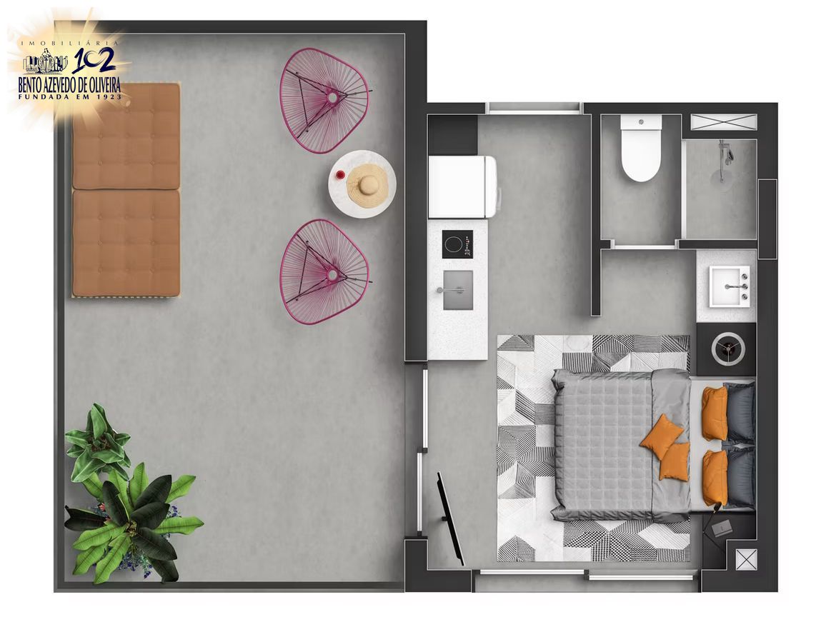 Apartamento, 1 quarto, 37 m² - Foto 2