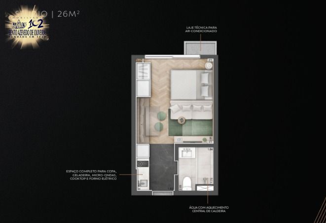 Apartamento, 1 quarto, 28 m² - Foto 14