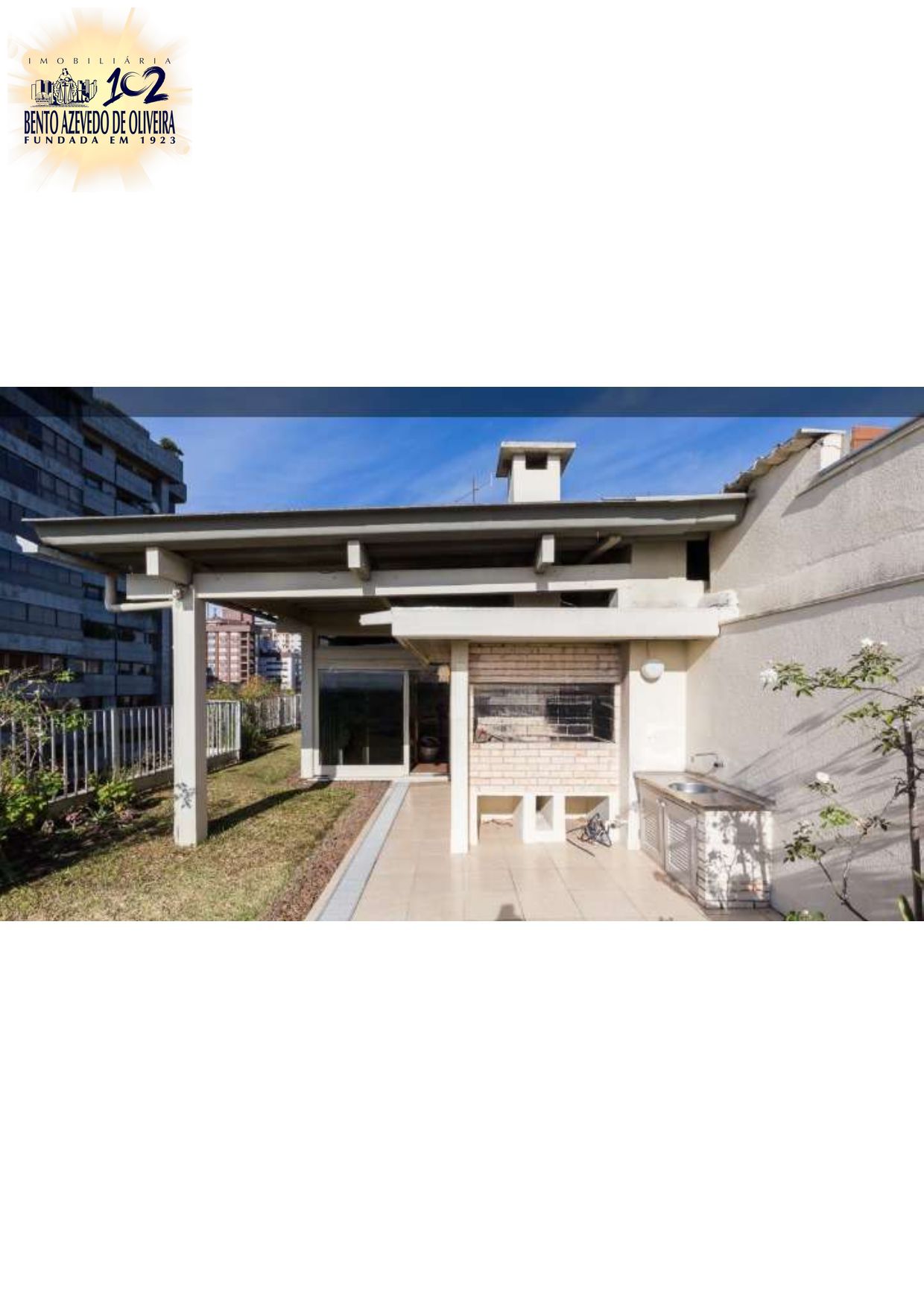 Terraço com espaço churrasco