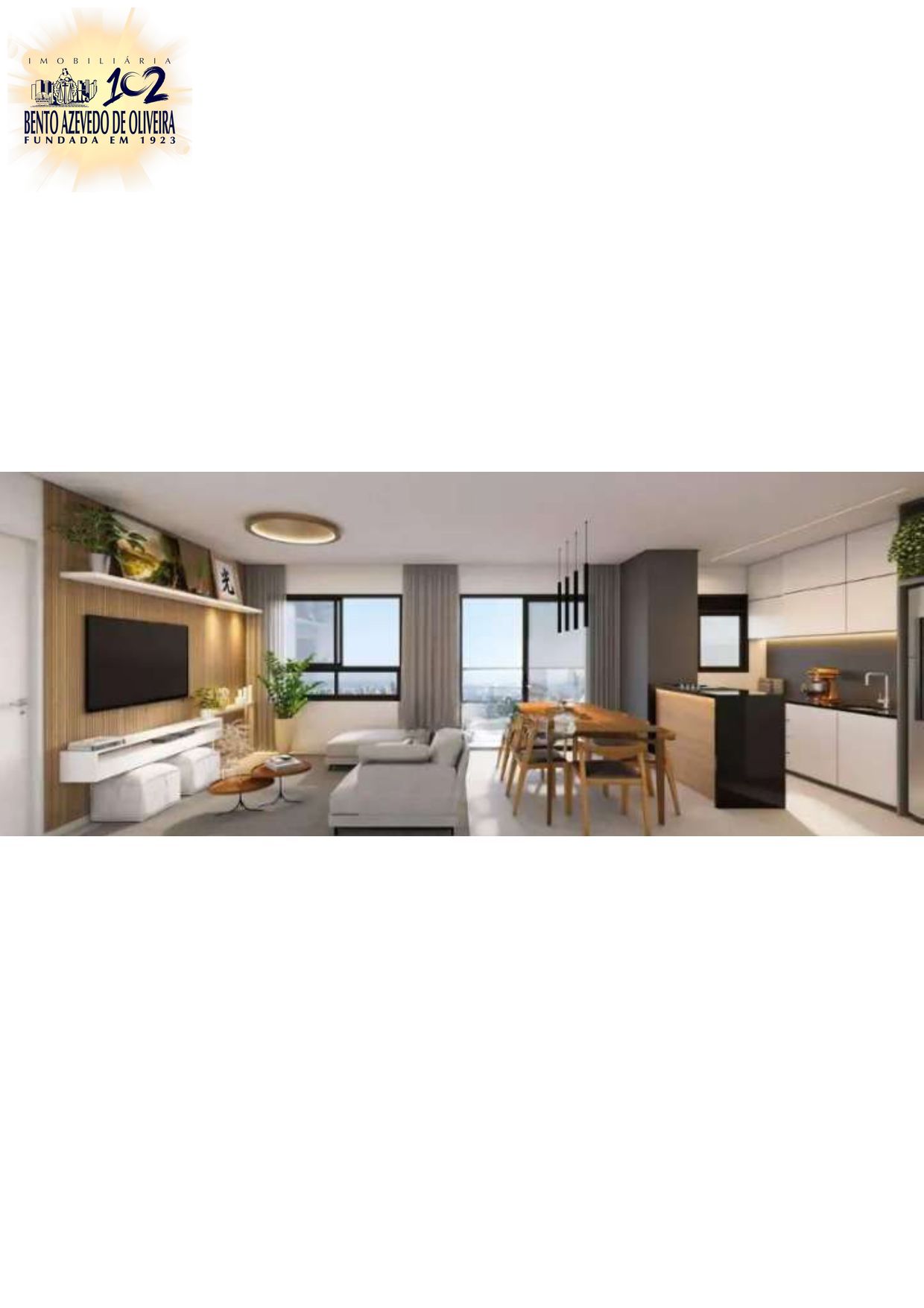 Living 2 ambiente - cozinha americana