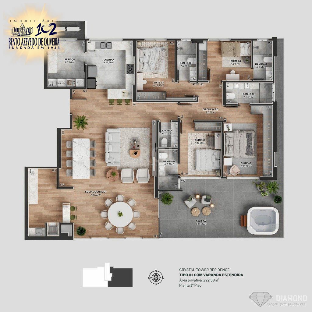 Apartamento, 4 quartos, 222 m² - Foto 31