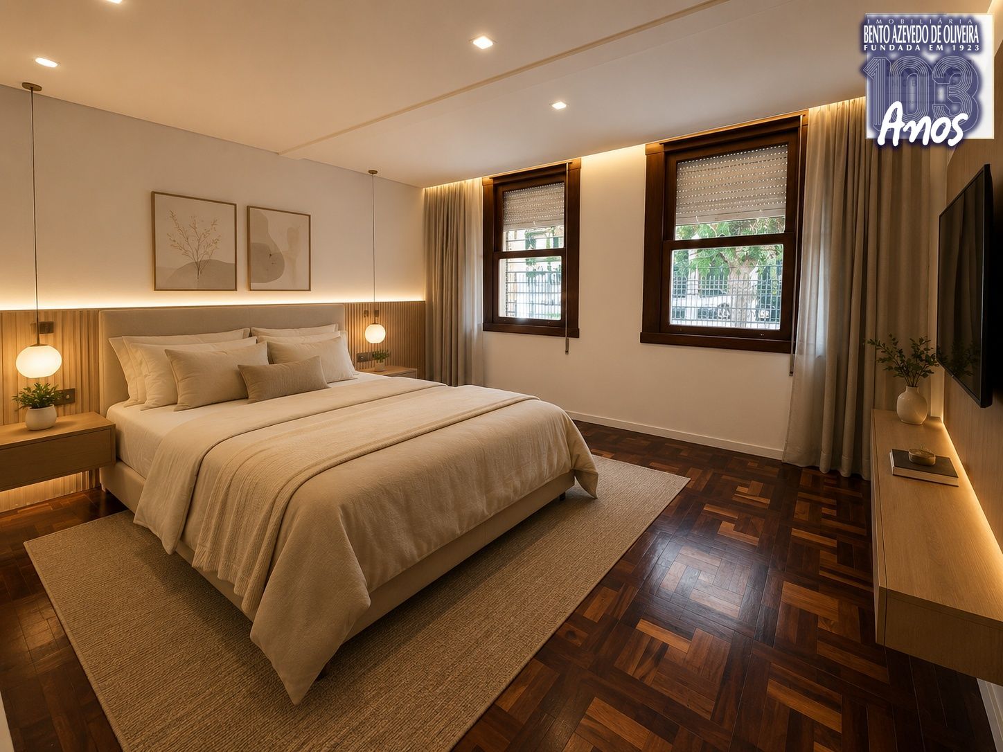 Sugestão de decoração por IA. Mobílias e projeto não inclusos.
