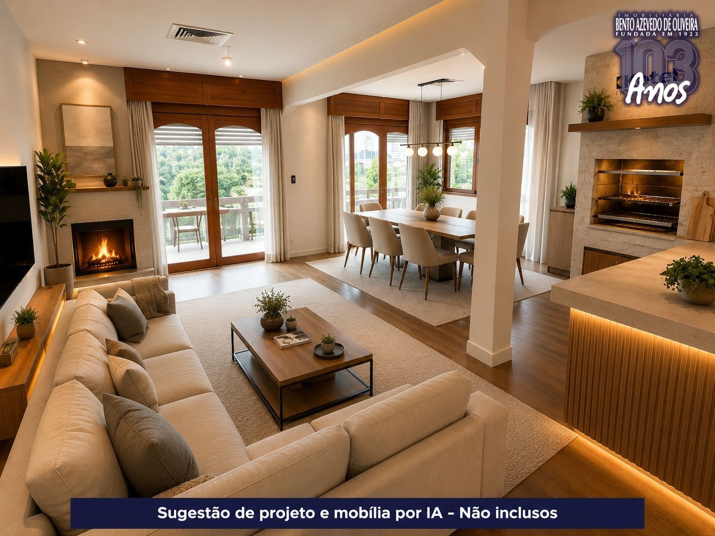 Sugestão de decoração por IA - Mobílias e projetos NÃO INCLUSOS