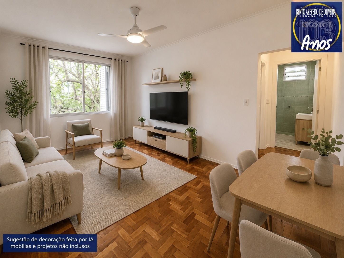 Sugestão de decoração e mobília por IA - Não inclusos
