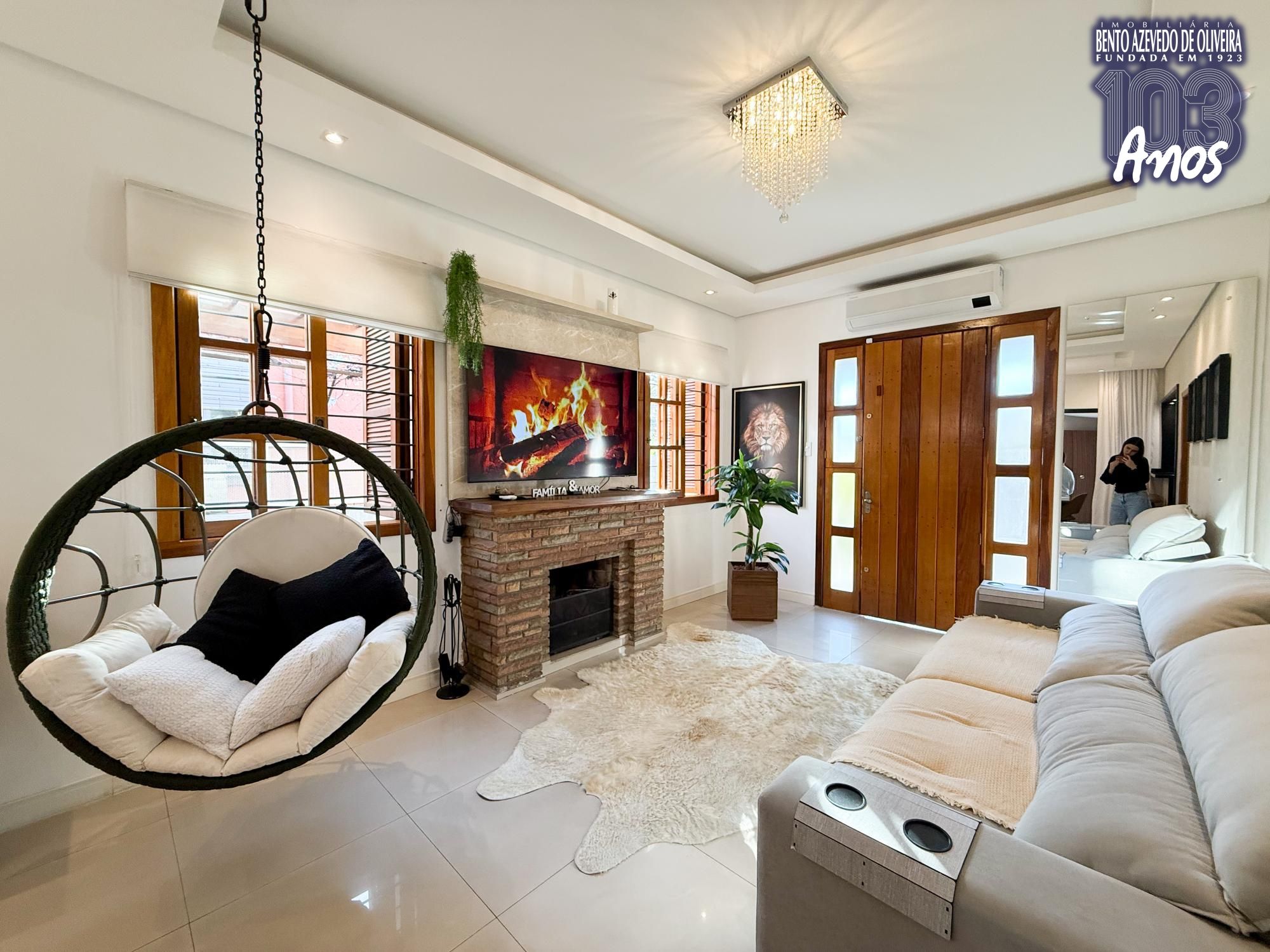 Living integrado com sala de estar e jantar