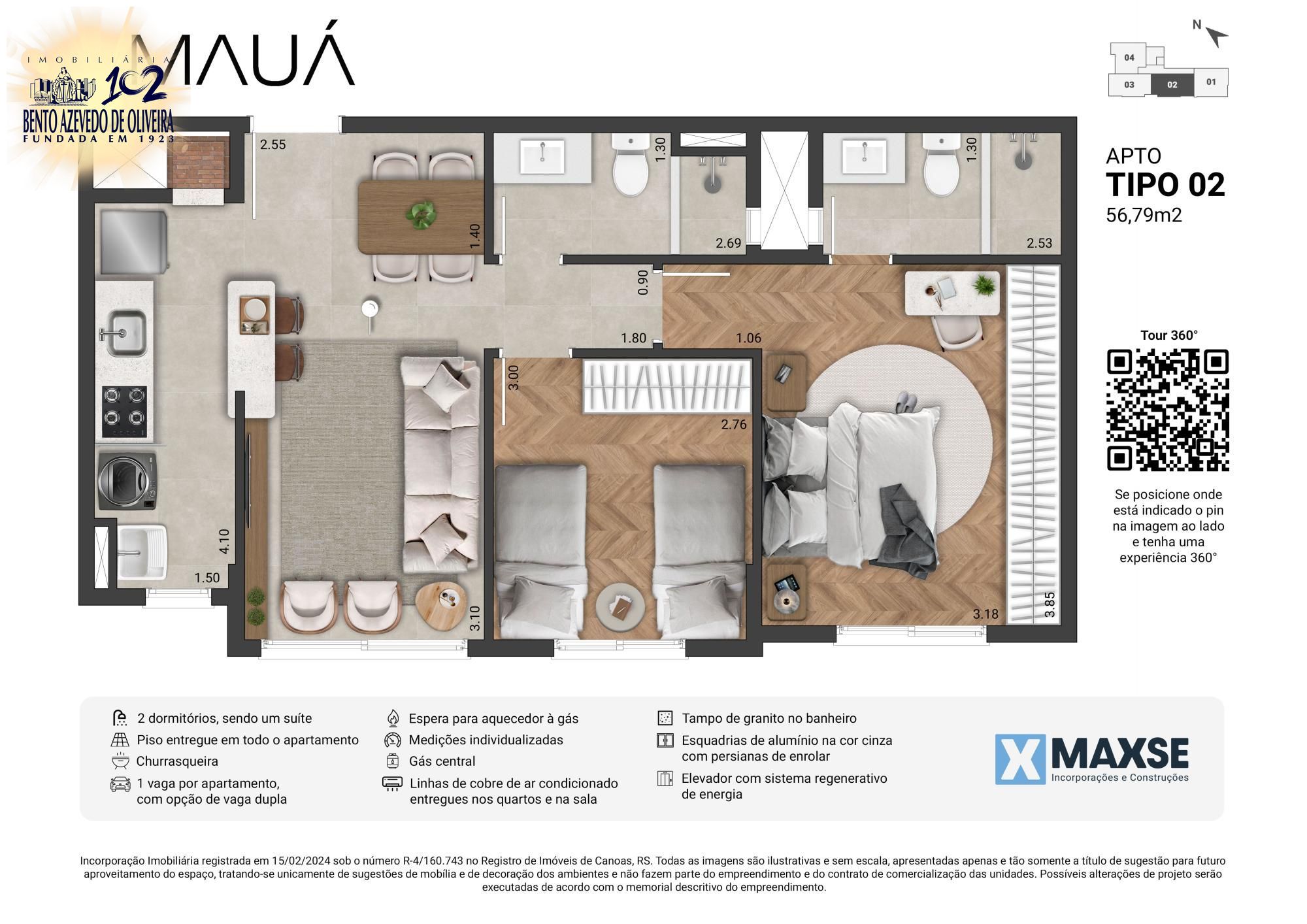 Apartamento, 2 quartos, 56 m² - Foto 11