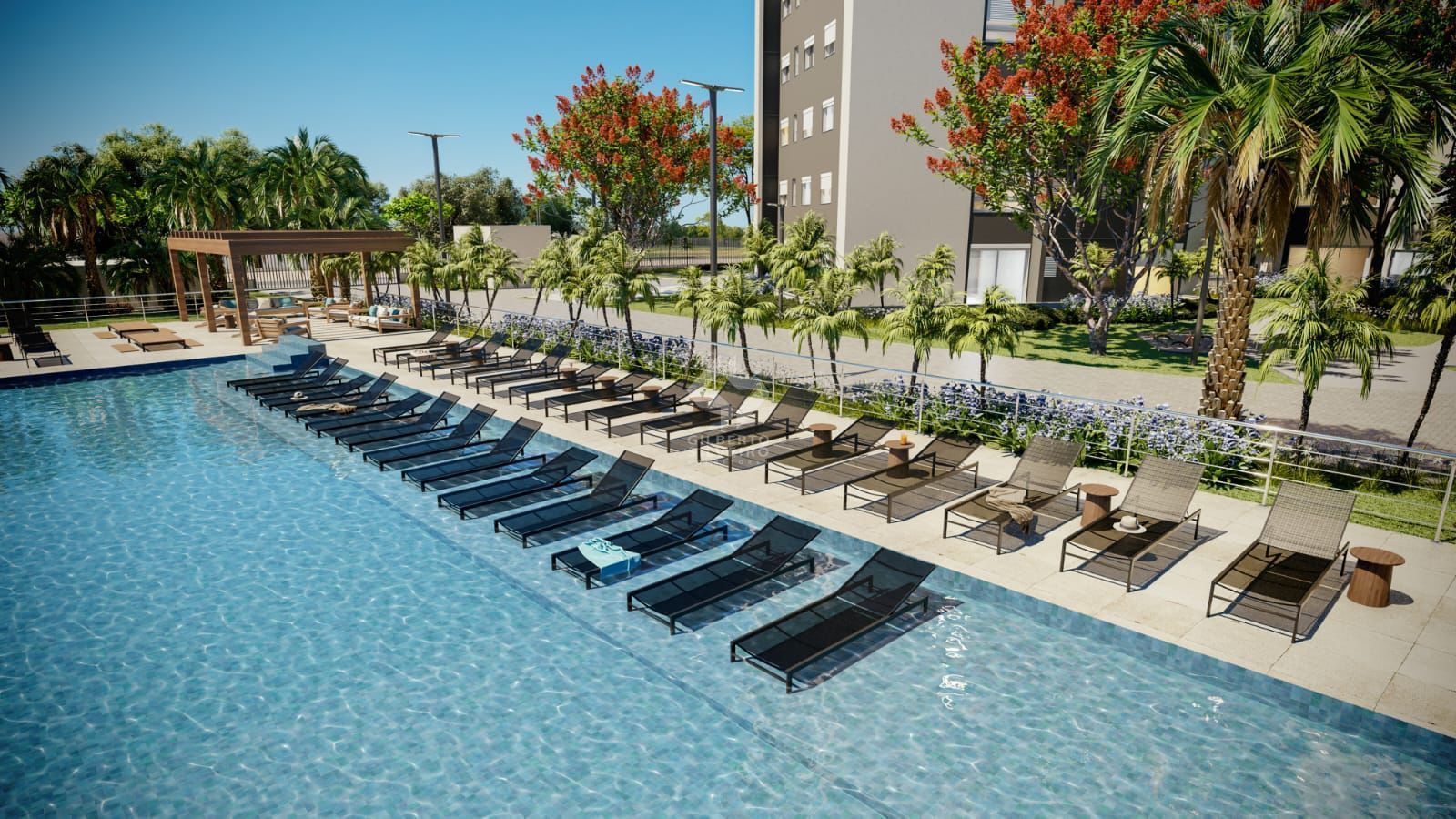 Apartamento 02 quartos, sendo 01 suíte, 01 vaga escriturada e coberta, com 52,14m² no ACQUA LIFE CLUB.