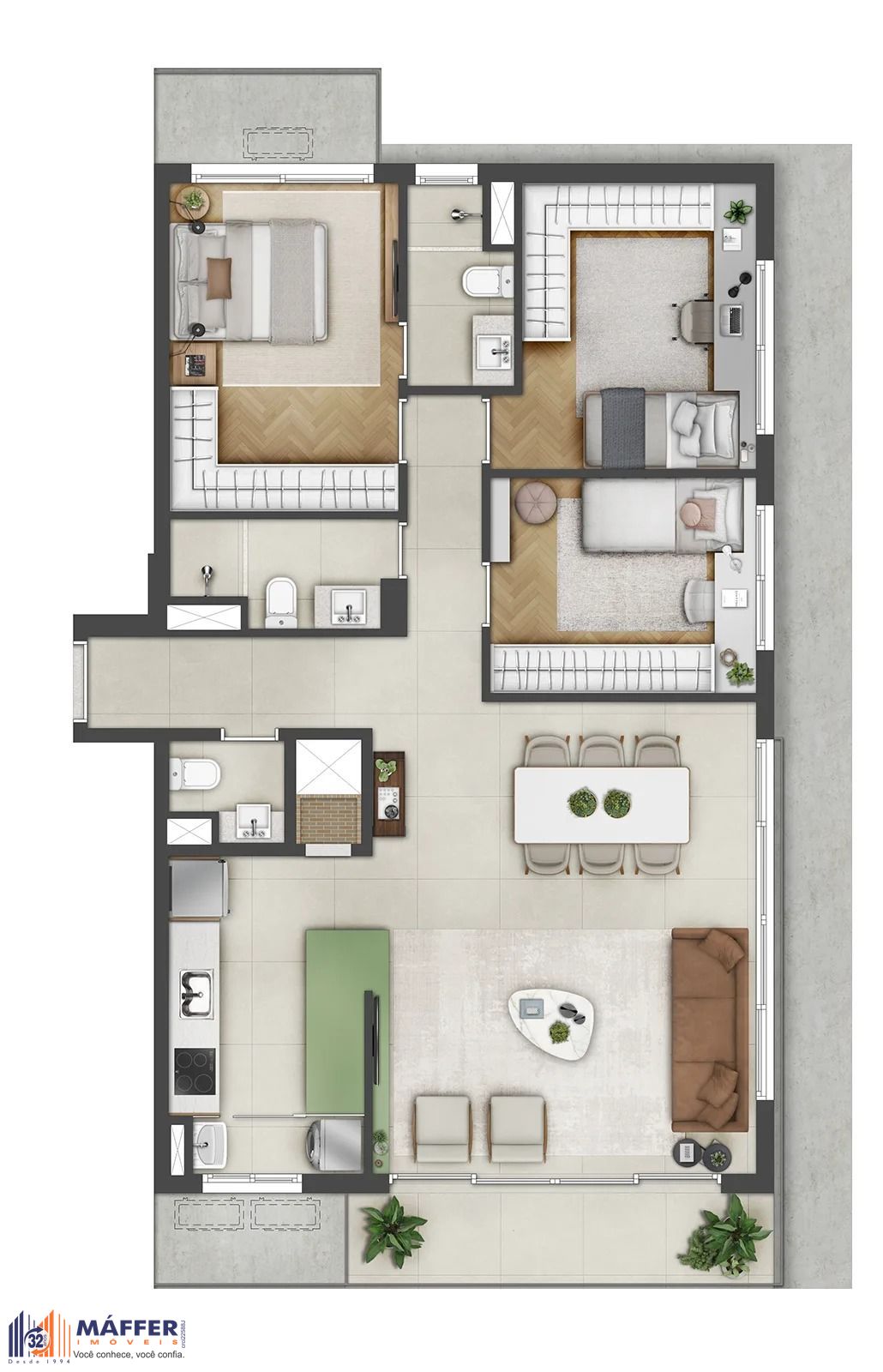 Apartamento, 3 quartos, 73 m² - Foto 5