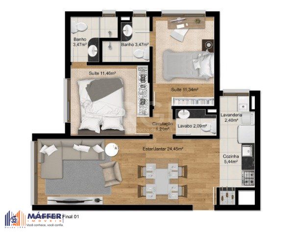 Apartamento, 2 quartos, 78 m² - Foto 23