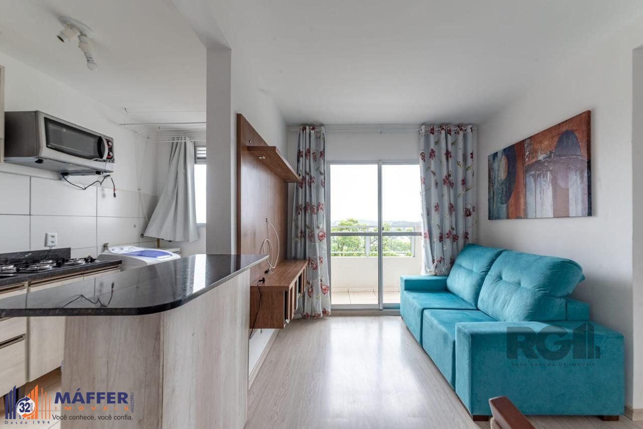 Apartamento 2 dormitórios e uma vaga no bairro morro santana com sacada.