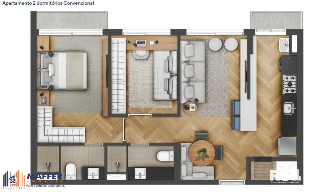Studio no GO Cidade Baixa, 1 quarto, à venda, 28 m², Cidade Baixa - Porto Alegre — foto 4