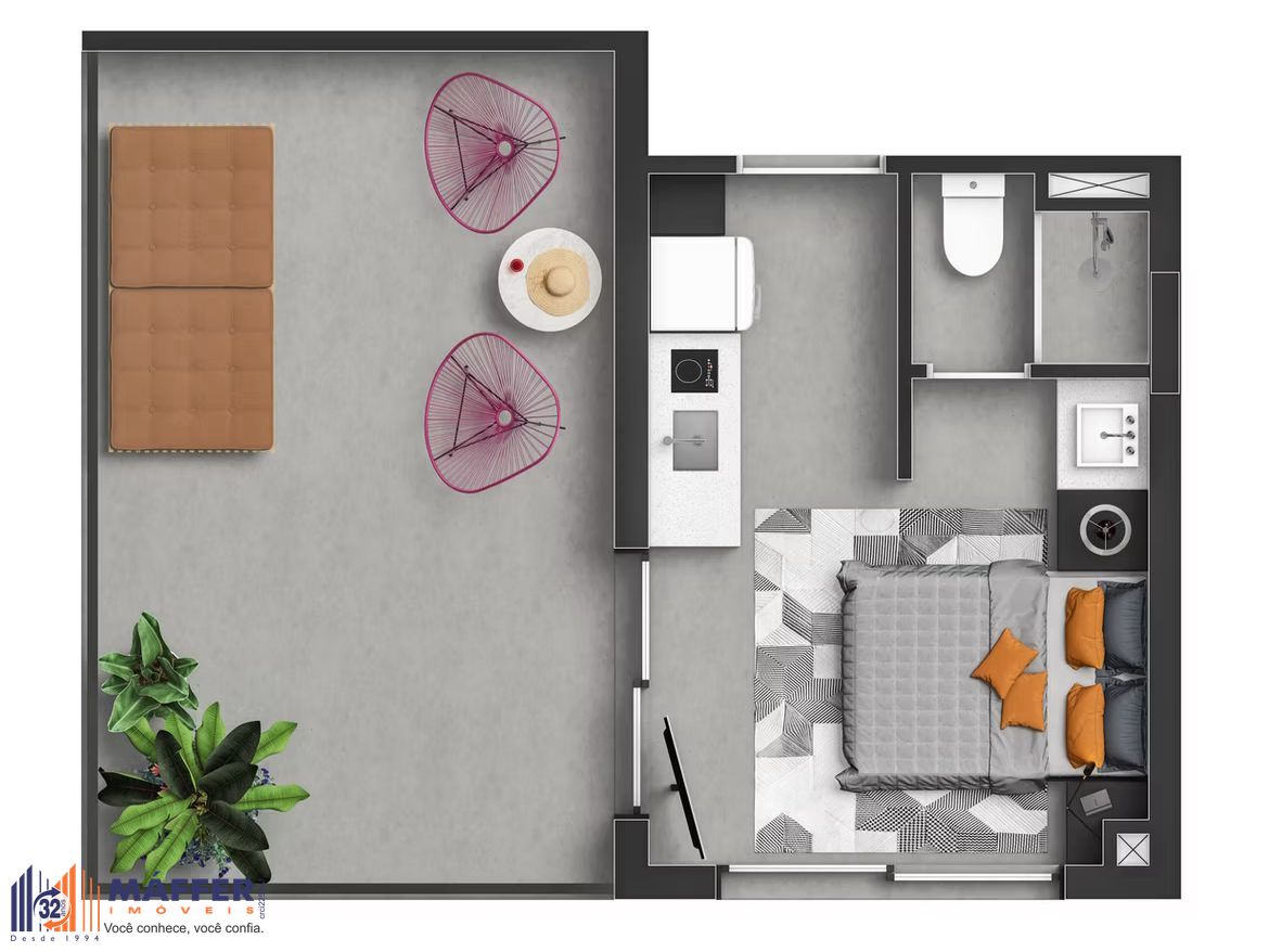 Apartamento no 4D Complex House, 1 quarto, à venda, 37 m², Floresta - Porto Alegre — foto 2