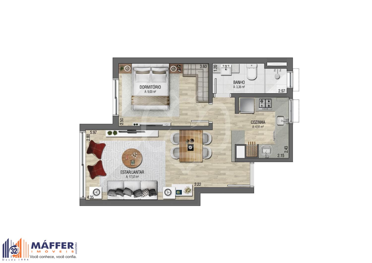 Apartamento, 1 quarto, 42 m² - Foto 25