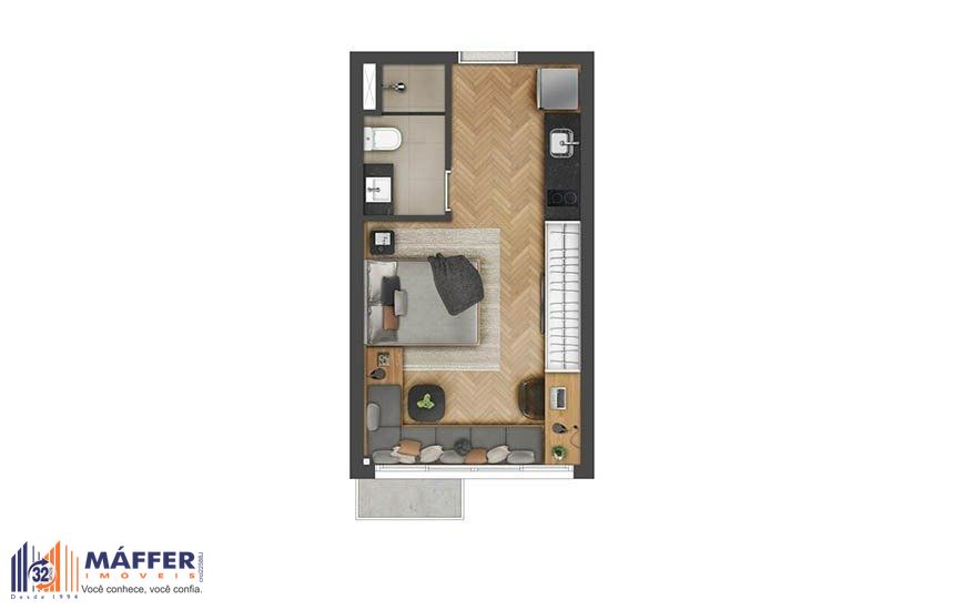 Apartamento, 1 quarto, 27 m² - Foto 5