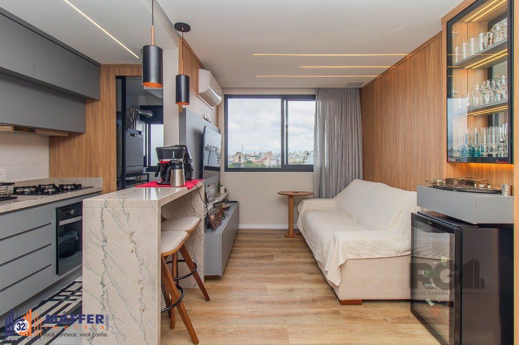 2 dormitórios, com suíte semi mobiliado
