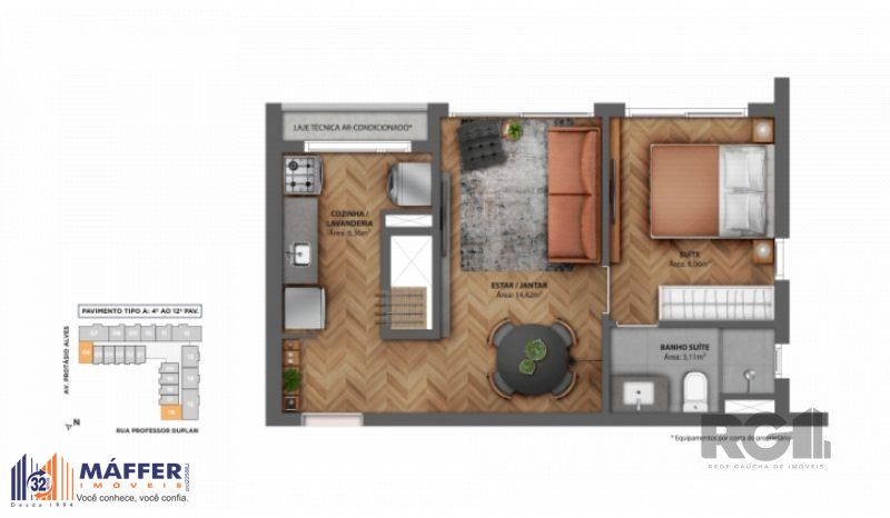 Apartamento, 1 quarto, à venda, 34 m², Rio Branco - Porto Alegre — foto 3