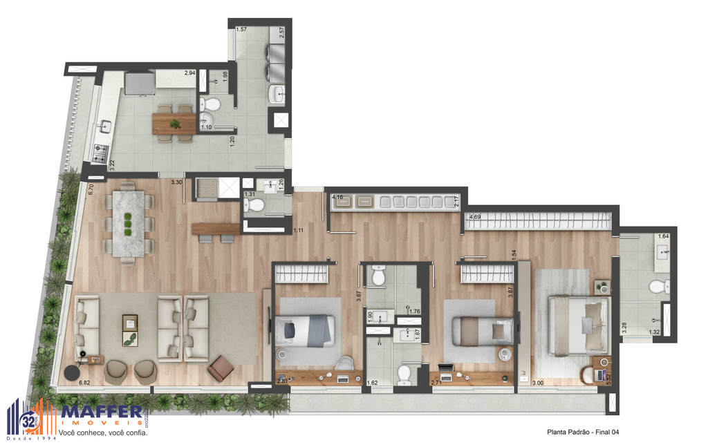 Apartamento, 3 quartos, 164 m² - Foto 19