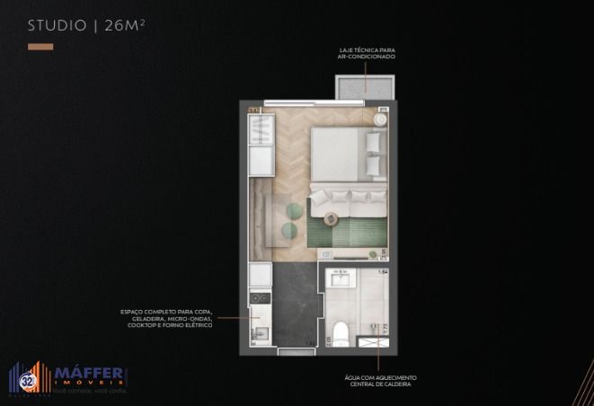 Apartamento, 1 quarto, 28 m² - Foto 14