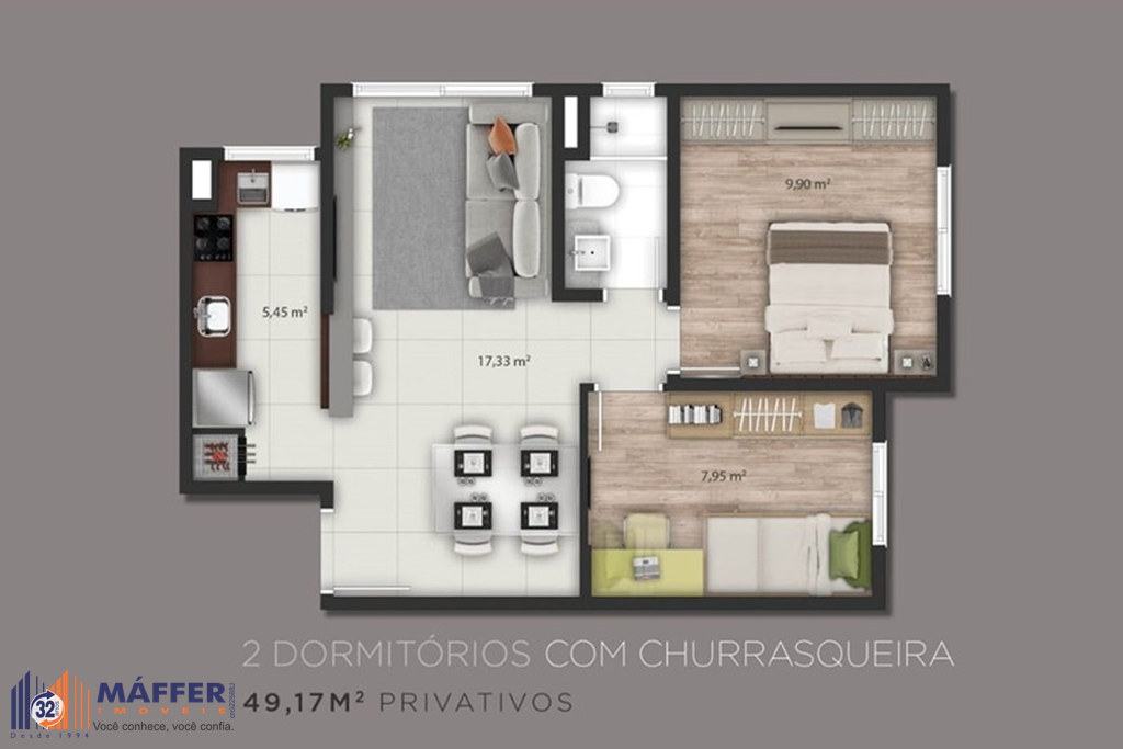 Apartamento, 2 quartos, 49 m² - Foto 4