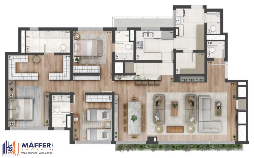 Apartamento, 3 quartos, 141 m² - Foto 3