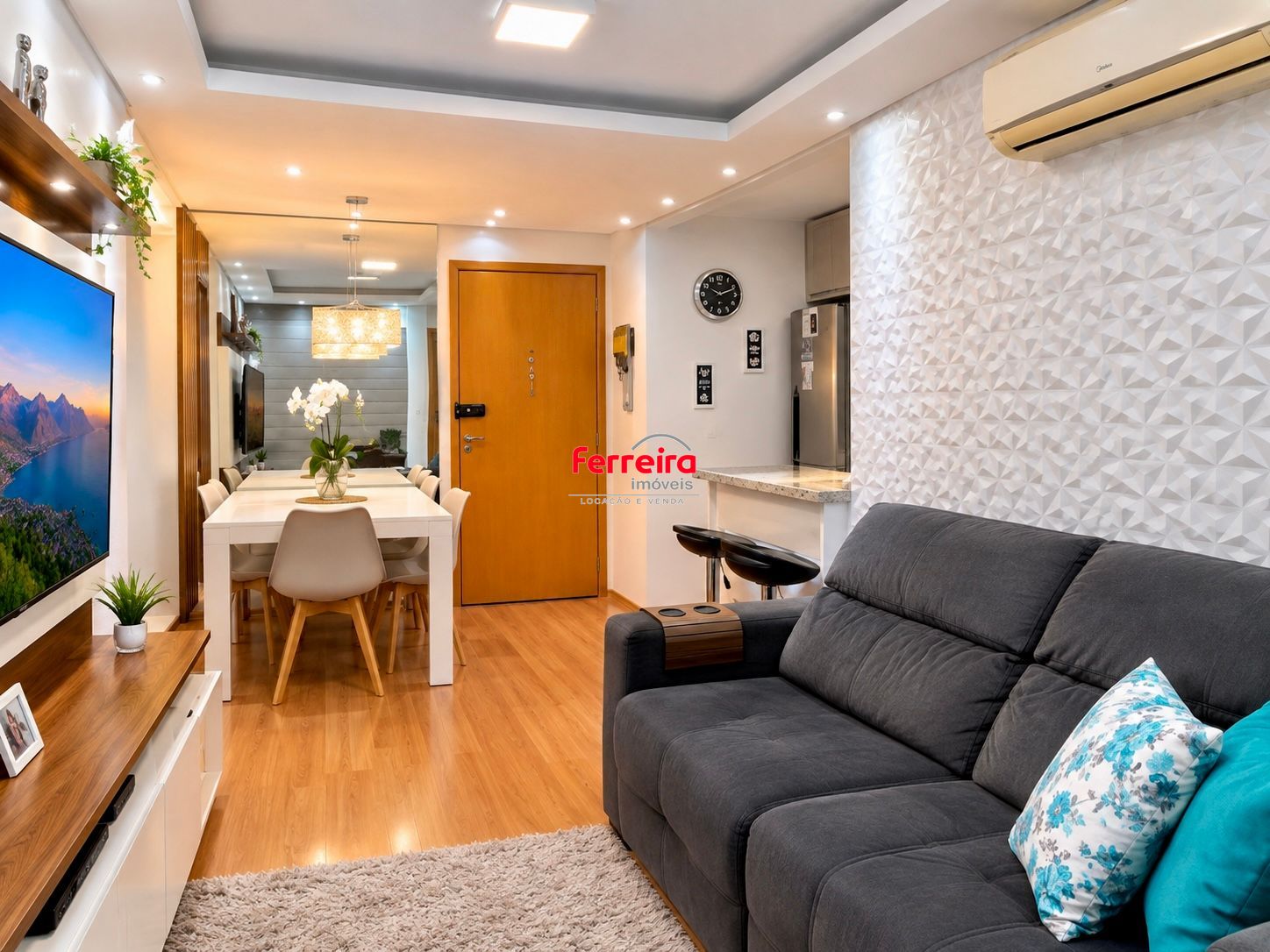 APARTAMENTO MOBILIADO com Sacada e Churrasqueira e 1 vaga À VENDA MORRO SANTANA