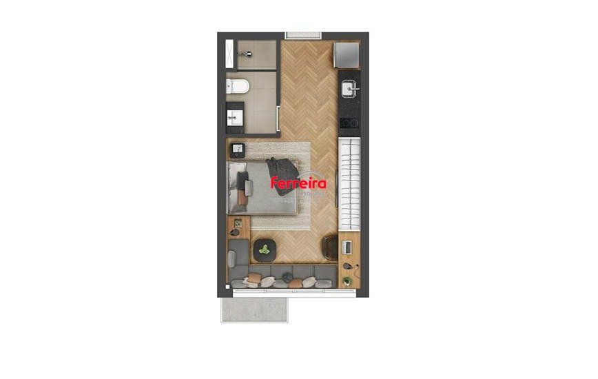 Loft, 1 quarto, à venda, 28 m², Cidade Baixa - Porto Alegre — foto 5