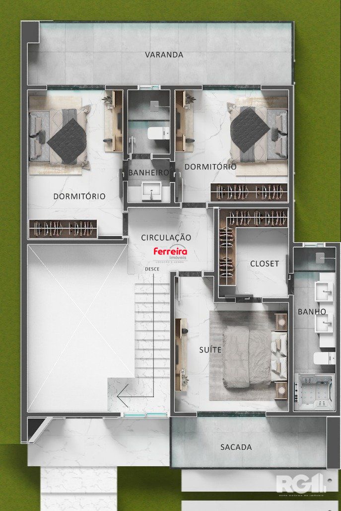Casa de Condomínio, 3 quartos, à venda, 186 m², Coronel Nassuca - Guaíba — foto 3
