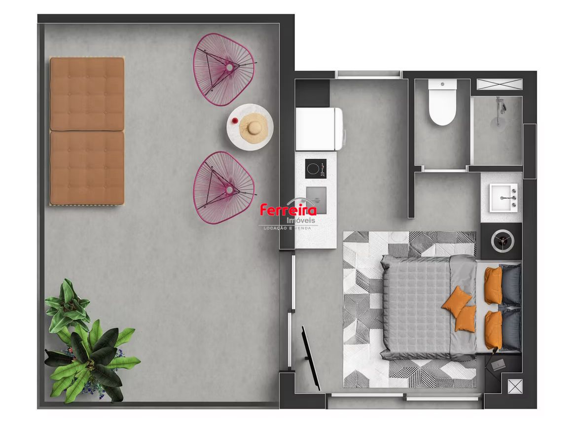 Apartamento, 1 quarto, à venda, 37 m², Floresta - Porto Alegre — foto 2