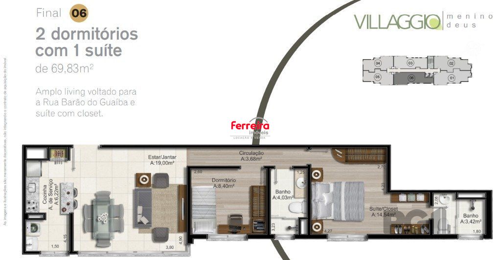 Apartamento, 2 quartos, à venda, 70 m², Menino Deus - Porto Alegre — foto 2