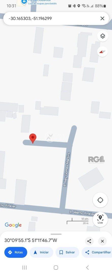 Terreno à venda  com 136m², Rua Ney Gomes Martins no bairro Aberta dos Morros em Porto Alegre