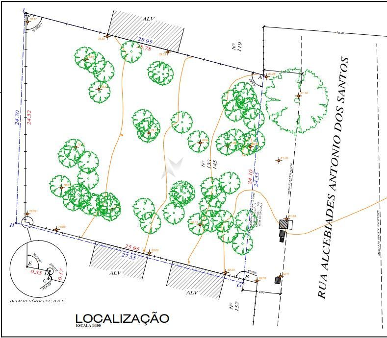 Terreno à venda  com 687m², Rua Alcebíades Antônio dos Santos no bairro Nonoai em Porto Alegre